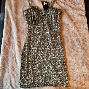 S Ditsy Floral Spring Slip Dress Feminine Romantic Whimsy UK Sz 8 NWT